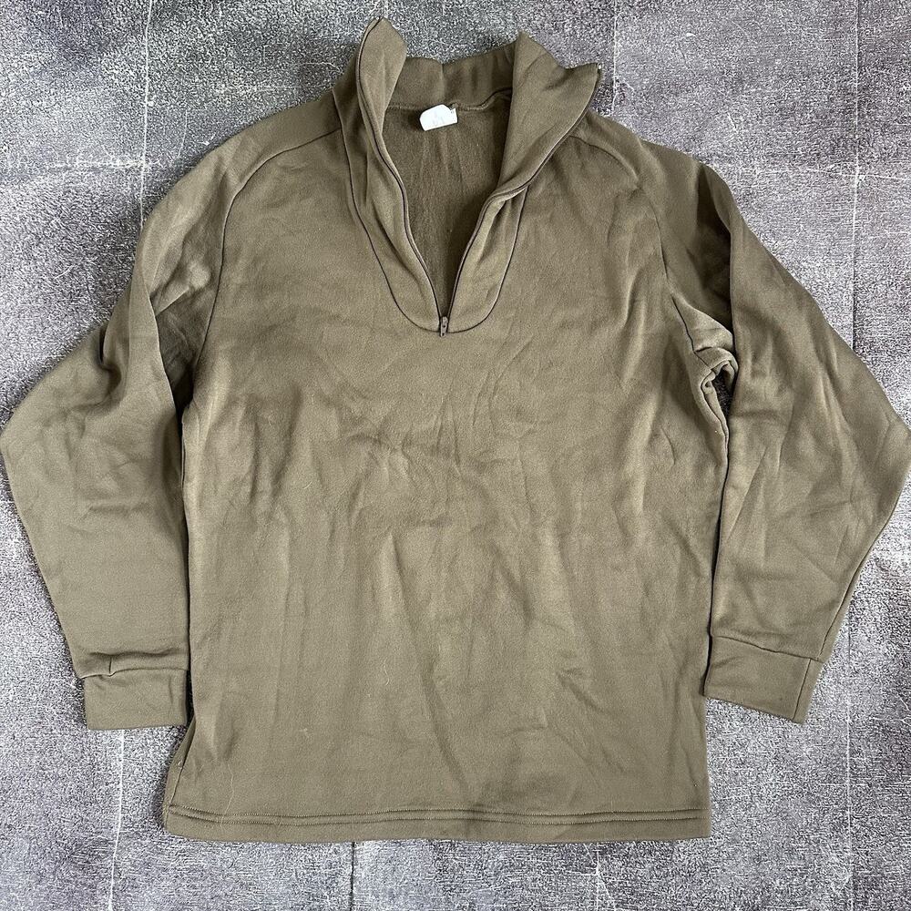 Men's Vintage 90's USGI US Army Military Cold Weather Undershirt Sweatshirt Sz L